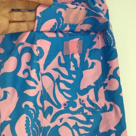 Vineyard Vines Men’s Printed Chappy Swim Trunks Starfish Seahorse Size Medium - Picture 6 of 8